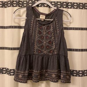 Knox Rose Embroidered Babydoll Top